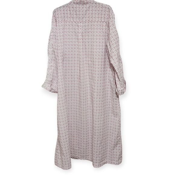 Alexander Del Rossa Cottagecore Nightgown Embroidered Floral Print Pink 2X - Picture 11 of 12
